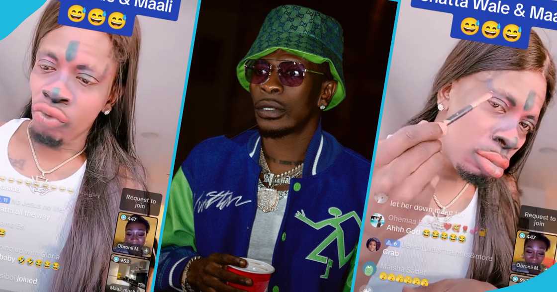 Shatta Wale does his makeup Shatta Wale does his makeup