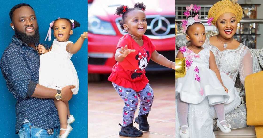Baby Maxin: Nana Ama McBrown’s Daughter Behaves like Adult Patting Back of Sister in Video