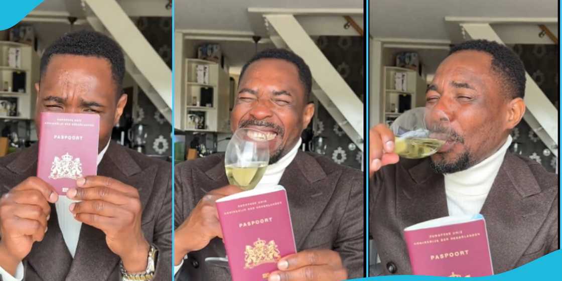 Kofi Gabs flaunts his Dutch passport and teases GH PhD holders