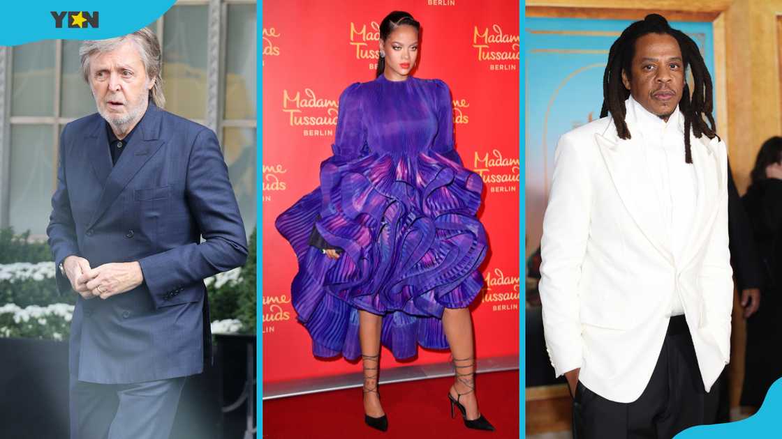 From (L-R) Paul McCartney, Rihanna and JayZ From (L-R) Paul McCartney, Rihanna and JayZ