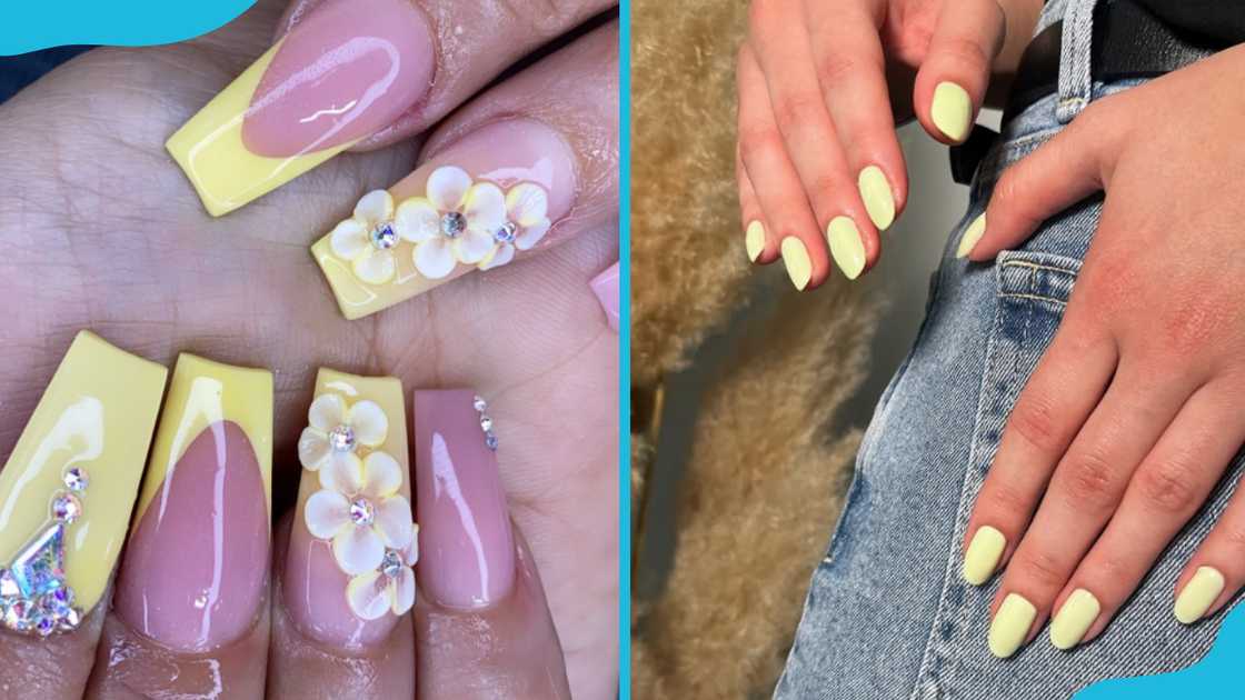 Butter yellow manicures Butter yellow manicures