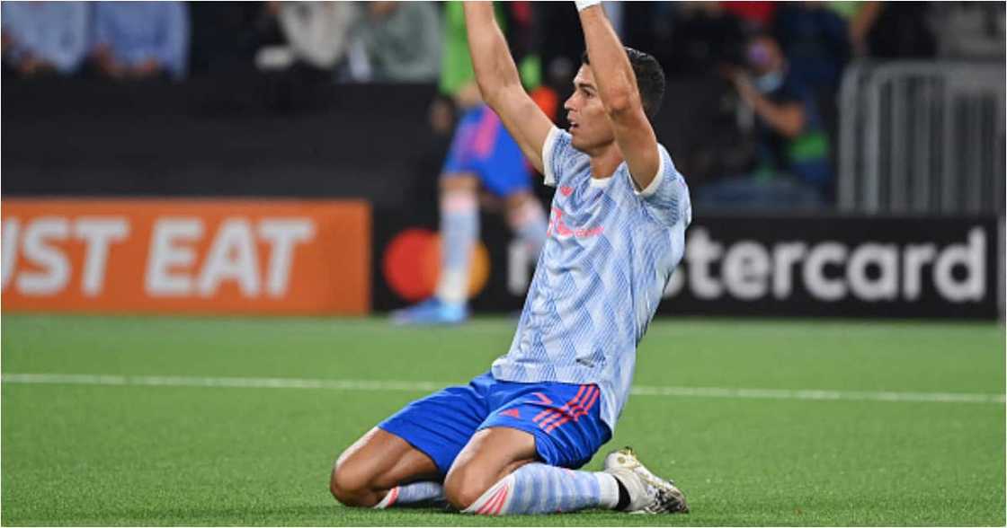 Cristiano Ronaldo reacts during the UEFA Champions League Group F football match between Young Boys and Manchester United at Wankdorf stadium (Photo by Fabrice COFFRINI / AFP. Cristiano Ronaldo reacts during the UEFA Champions League Group F football match between Young Boys and Manchester United at Wankdorf stadium (Photo by Fabrice COFFRINI / AFP.