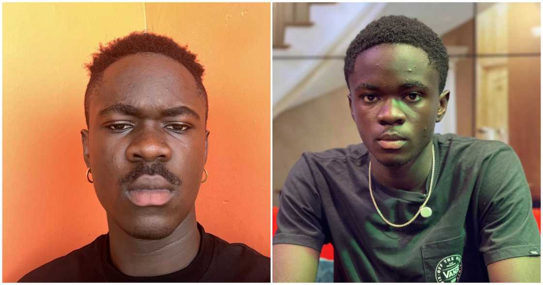 Yaw Tog wears earrings and rocks permed hair Yaw Tog wears earrings and rocks permed hair