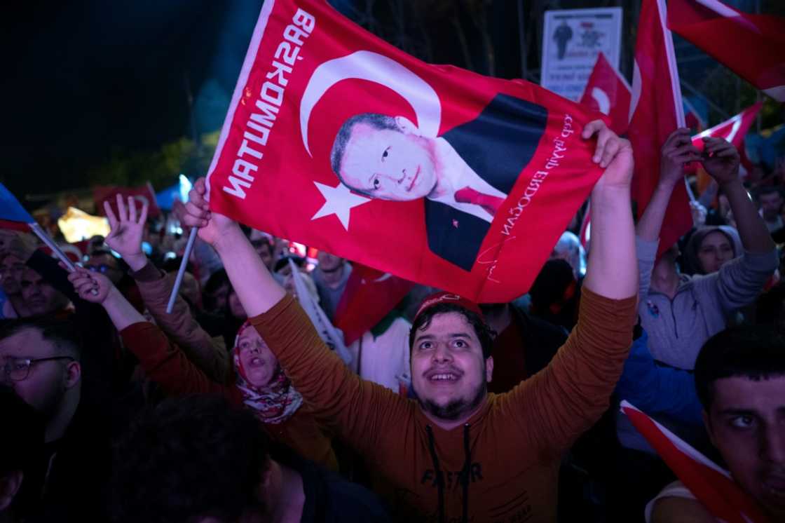 Erdogan's elated supporters hailed their leader Erdogan's elated supporters hailed their leader