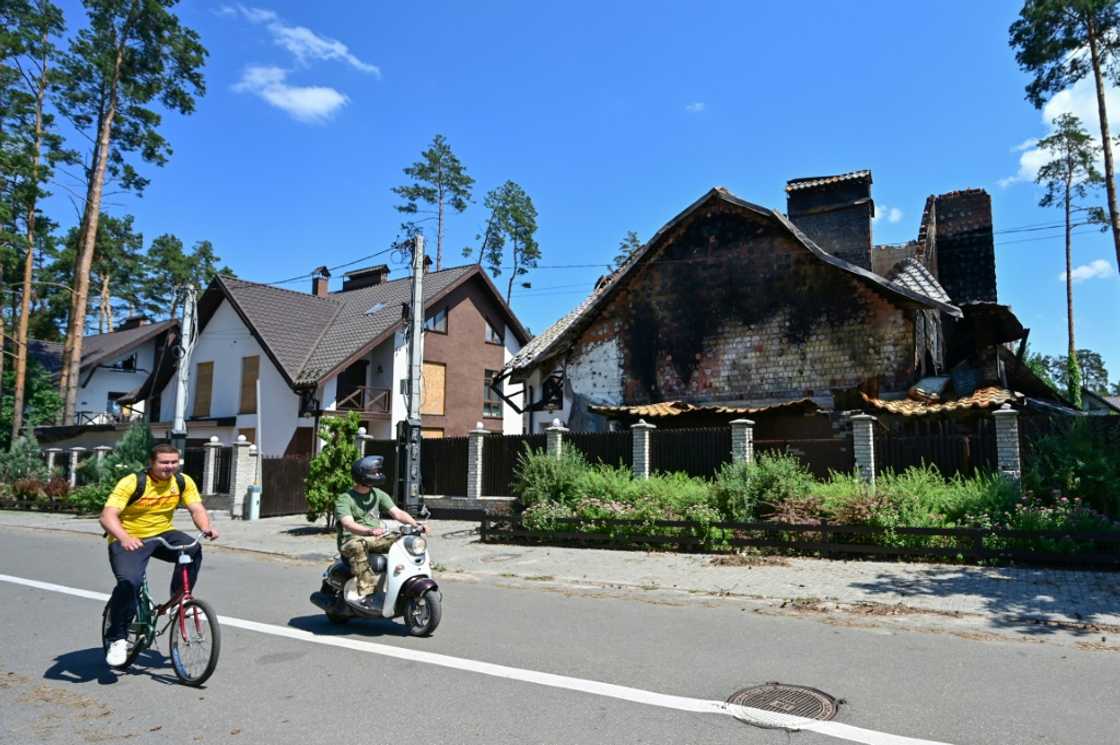 One of the many destroyed homes in Irpin, a northern suburb of Kyiv One of the many destroyed homes in Irpin, a northern suburb of Kyiv