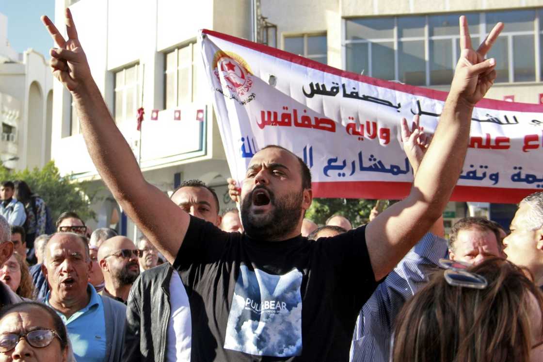 Tunisians protested in the second city Sfax on Thursday over garbage, with household waste piled up in the streets Tunisians protested in the second city Sfax on Thursday over garbage, with household waste piled up in the streets