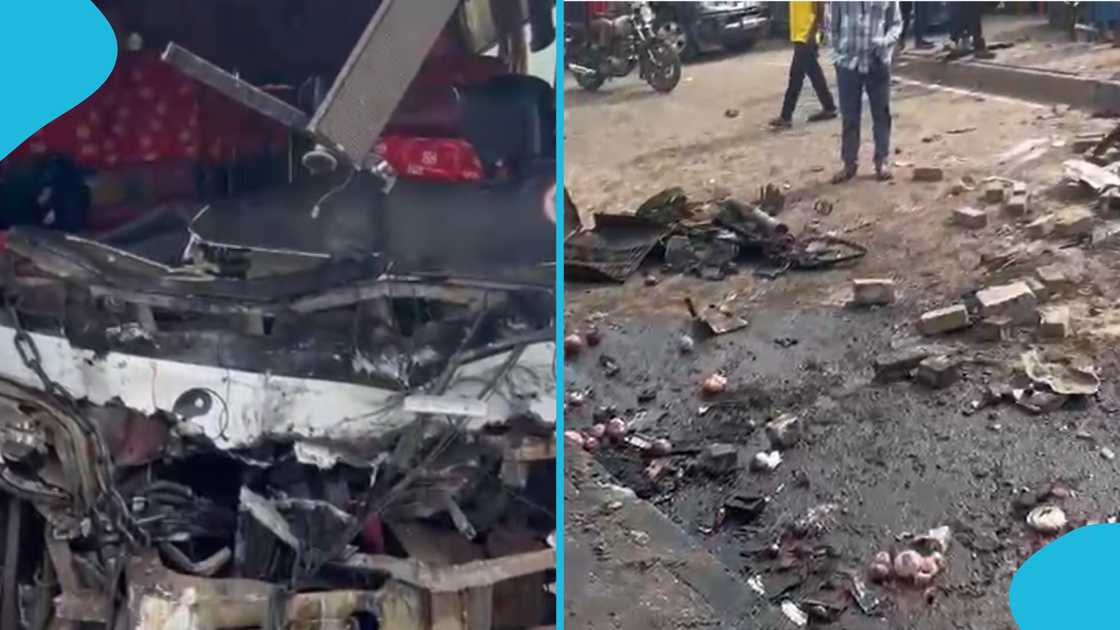 Kwashieman accident, Sowutuom, Kasoa, Onion truck, Convention bus Kwashieman accident, Sowutuom, Kasoa, Onion truck, Convention bus