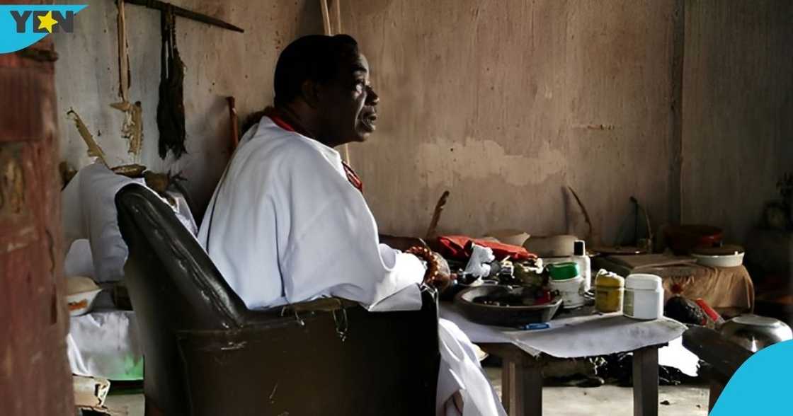 Chief Priest, Anyako resident, community idol, shrine, Volta Region, Paramount Chief Chief Priest, Anyako resident, community idol, shrine, Volta Region, Paramount Chief