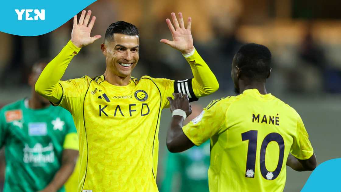 Cristiano Ronaldo, Sadio Mane, Al Nassr, Saudi Pro League, Ronaldo assist to Mane, Ronaldo's goal, Al Nassr's title race, Al Najma lose to Al Nassr, Saudi League title race.