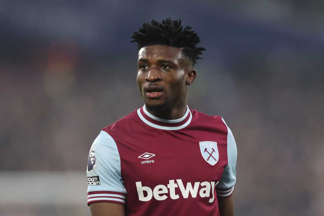 Mohammed Kudus during the Premier League match between West Ham United FC and Crystal Palace FC Mohammed Kudus during the Premier League match between West Ham United FC and Crystal Palace FC