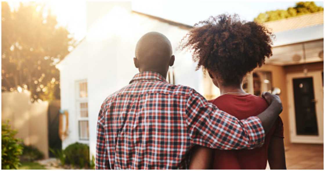 A couple going house-hunting A couple going house-hunting