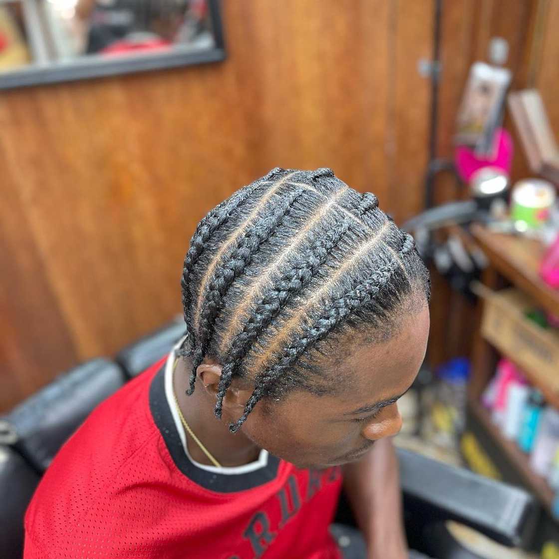 pop smoke braids for men