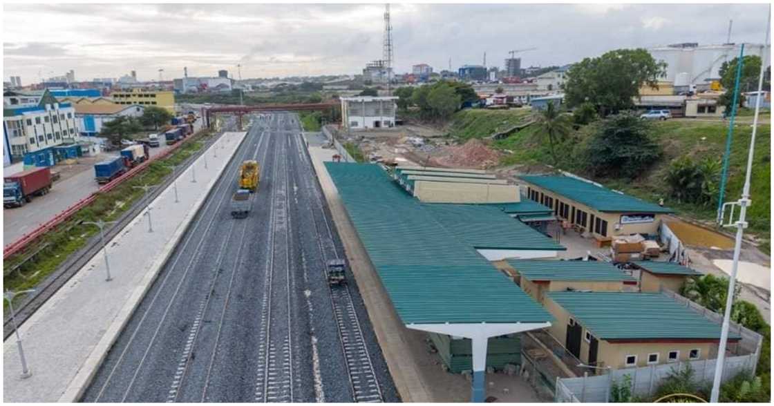 An aerial view of the project