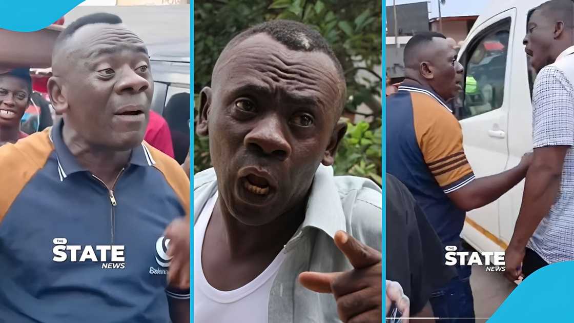 Akrobeto angry, Akrobeto, Akrobeto argues with trotro mate, Trotro, Akrobeto latest video, Akrobeto trotro mate argument, Akrobeto news, Kumawood actor