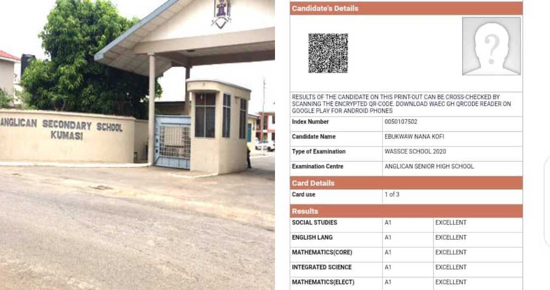 Free SHS results: Student from grade B Anglican school scores straight 8As in WASSCE