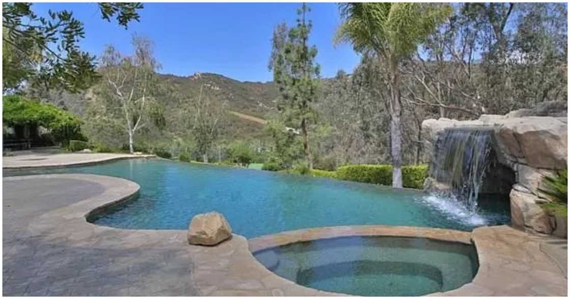 The waterfall on Kevin Hart's property The waterfall on Kevin Hart's property