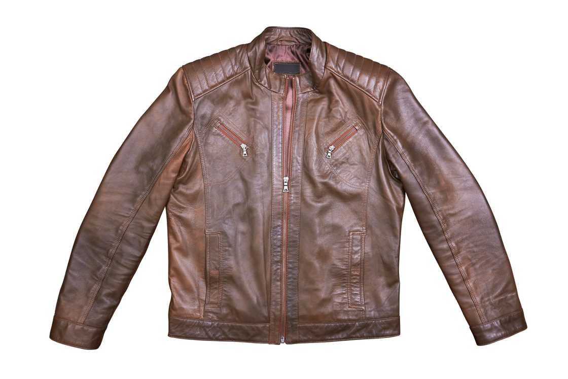 Brown Leather Jacket isolated on white background Brown Leather Jacket isolated on white background