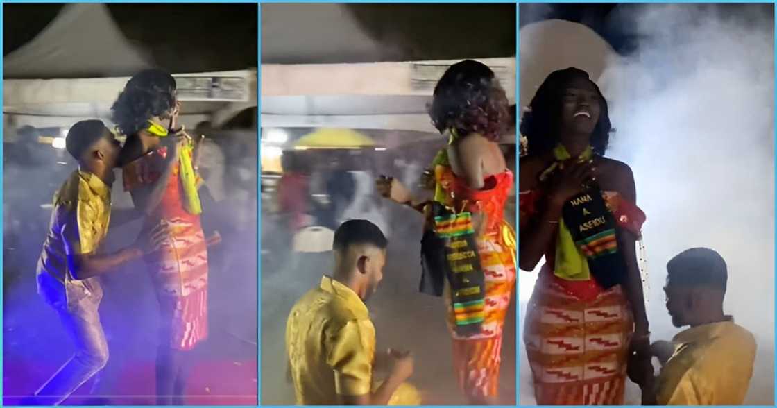 Man proposes marriage to lady Man proposes marriage to lady