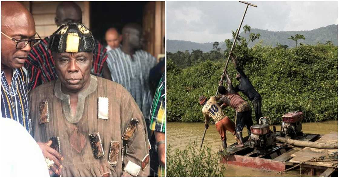 Okyenhene said he hates illegal mining. Okyenhene said he hates illegal mining.