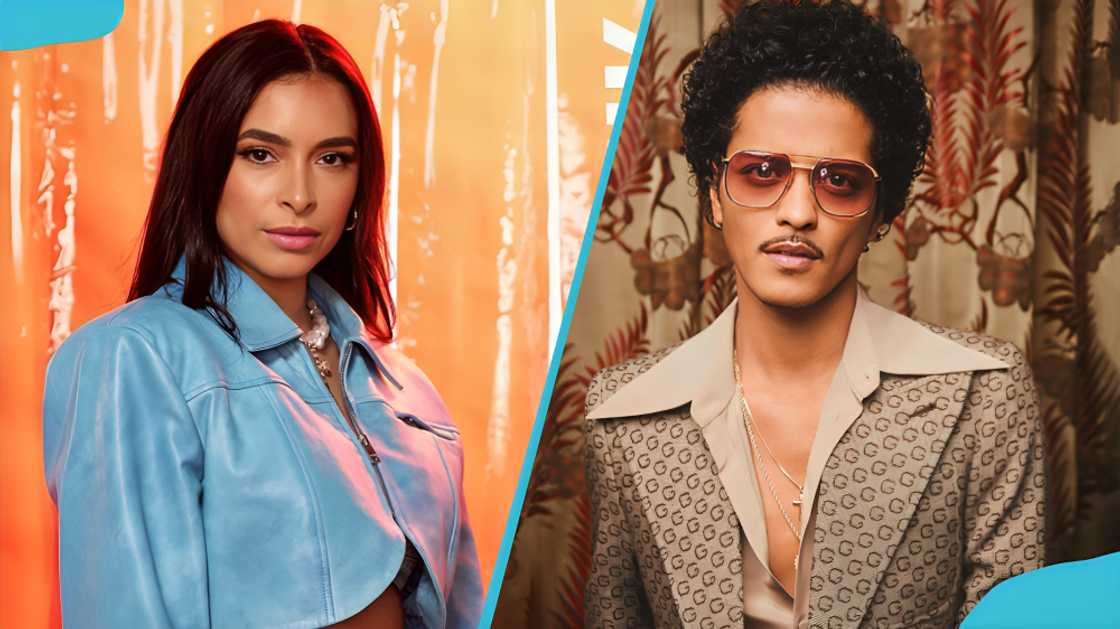 Bruno Mars and Jessica wearing street fashion Bruno Mars and Jessica wearing street fashion