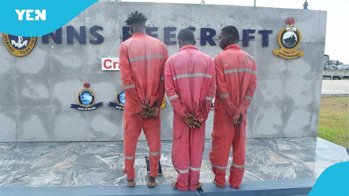 Three Ghanaians, Stowaways, Europe-bound, Spain, Arrested in Nigeria, Nigeria Navy Three Ghanaians, Stowaways, Europe-bound, Spain, Arrested in Nigeria, Nigeria Navy