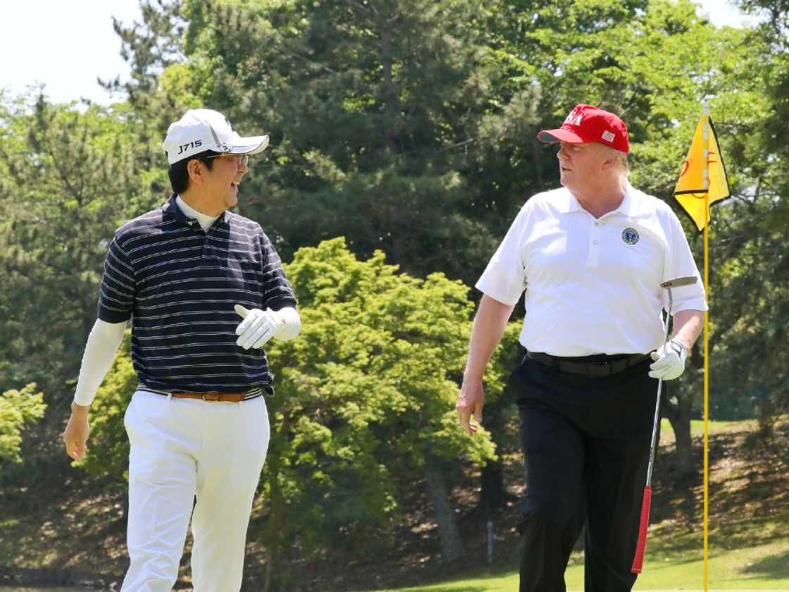 Abe cultivated a close personal relationship with Trump, including bonding over rounds of golf Abe cultivated a close personal relationship with Trump, including bonding over rounds of golf