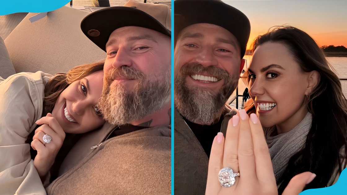 Kendra Scott showcases her pink diamond ring Kendra Scott showcases her pink diamond ring