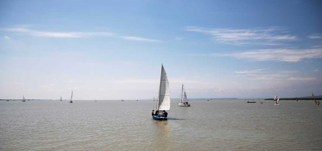 Lake Neusiedl is a playground for the Viennese who come to sail there Lake Neusiedl is a playground for the Viennese who come to sail there