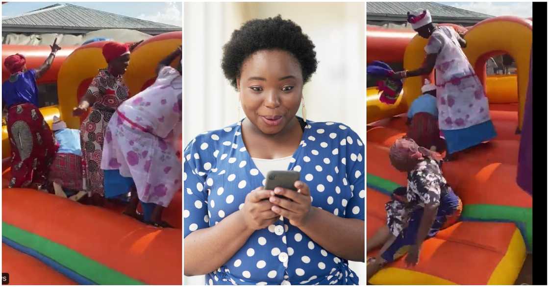 Photo of lady watching old women Photo of lady watching old women