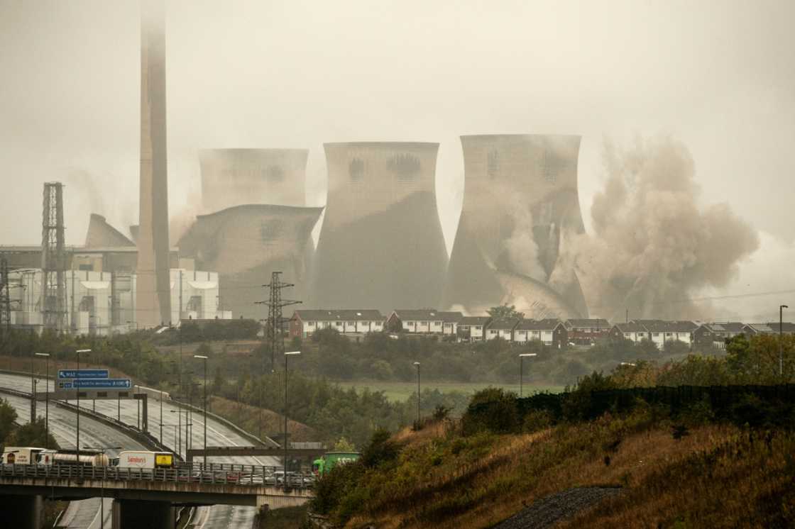 Britain announced plans to close all its coal-fired power stations by 2025, such as Ferrybridge in northern England