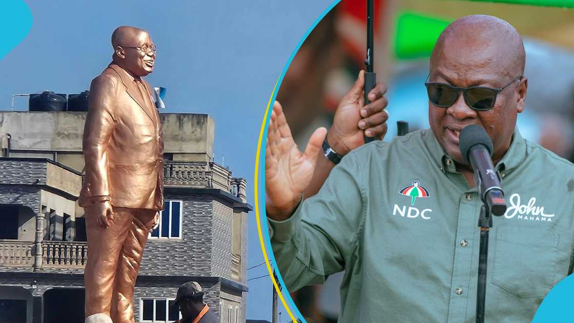 Akufo-Addo statue, John Mahama, Akuffo Addo Statue Sekondi, BBC Report Akufo-Addo Statue, John Mahama Akufo-Addo, Presidential Statue