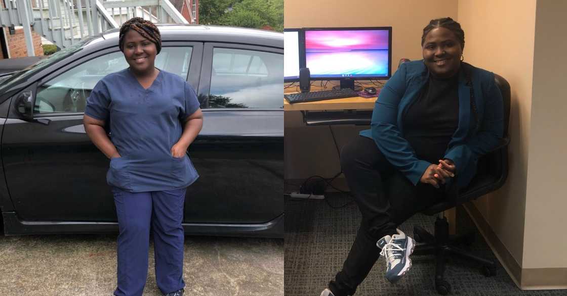 Benedicta Tetteh: Ghanaian lady working as cleaner in US rises to become HR Assistant Benedicta Tetteh: Ghanaian lady working as cleaner in US rises to become HR Assistant