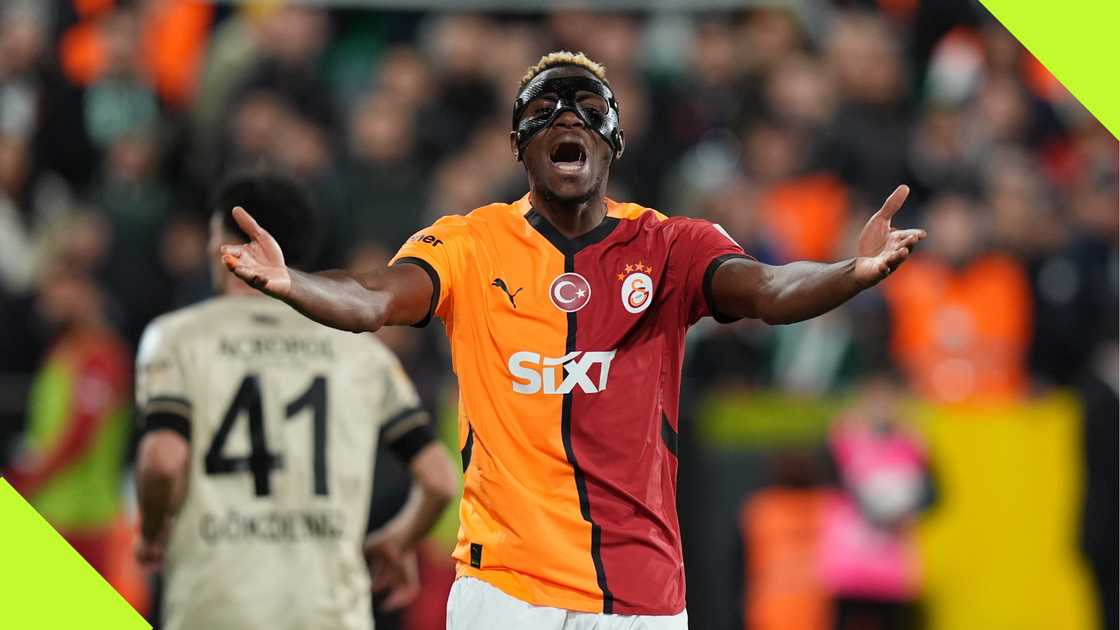 Victor Osimhen reacts during Galatasaray's clash against Bodrumspor Victor Osimhen reacts during Galatasaray's clash against Bodrumspor