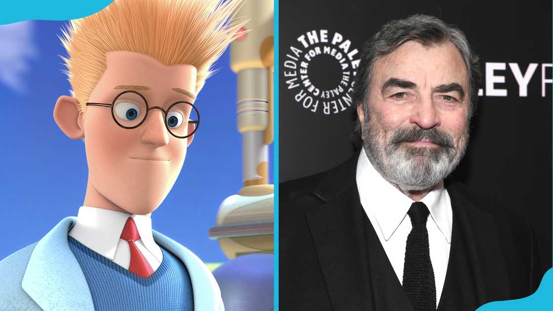 Cornelius Robinson (L) and his voice actor, Tom Selleck (R).