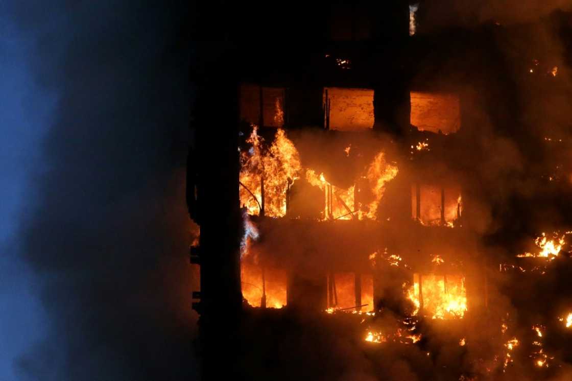 Combustible cladding was blamed for the spread of the fire Combustible cladding was blamed for the spread of the fire