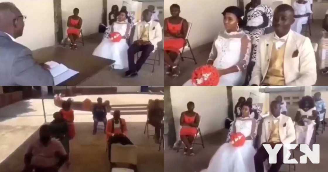Coronavirus: Couple hold simple wedding amid public gathering ban Coronavirus: Couple hold simple wedding amid public gathering ban