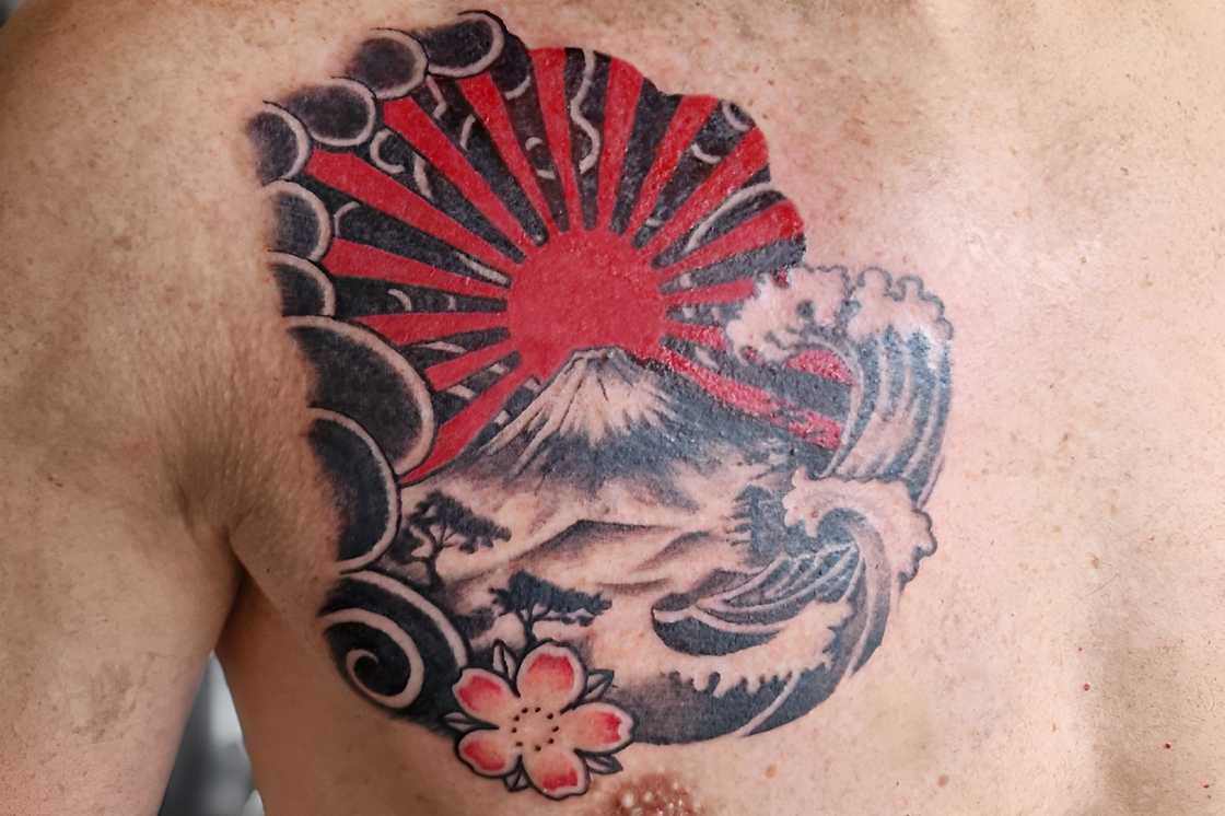 Japanese rising sun tattoo Japanese rising sun tattoo