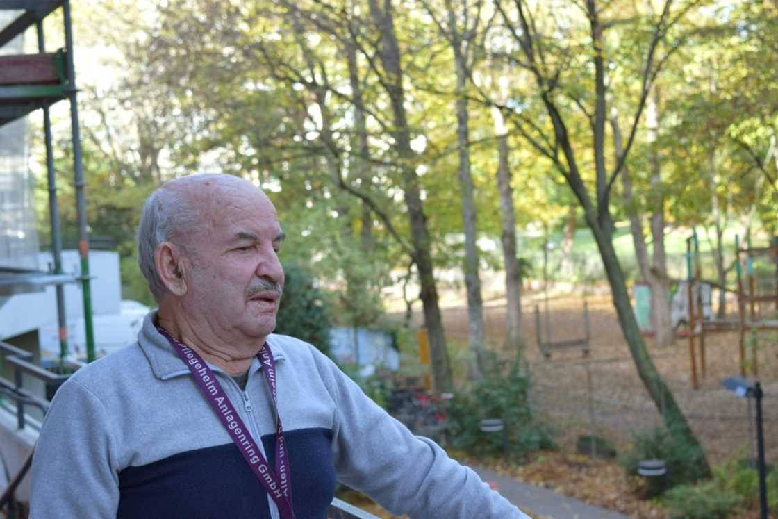 Holocaust survivor Borys Shyfrin at his care home in Germany