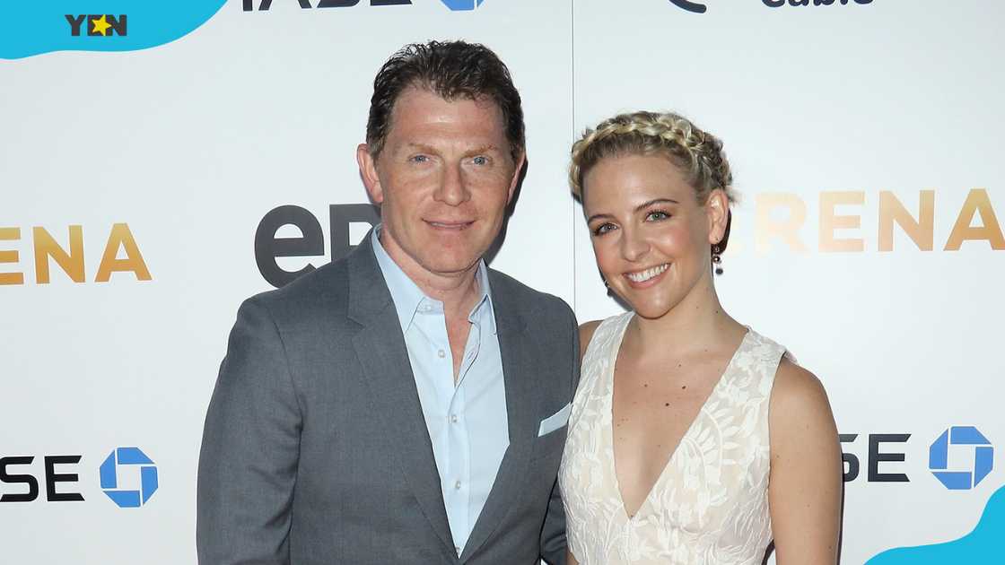 Chef Bobby Flay and actress Helene Yorke in New York City. Chef Bobby Flay and actress Helene Yorke in New York City.