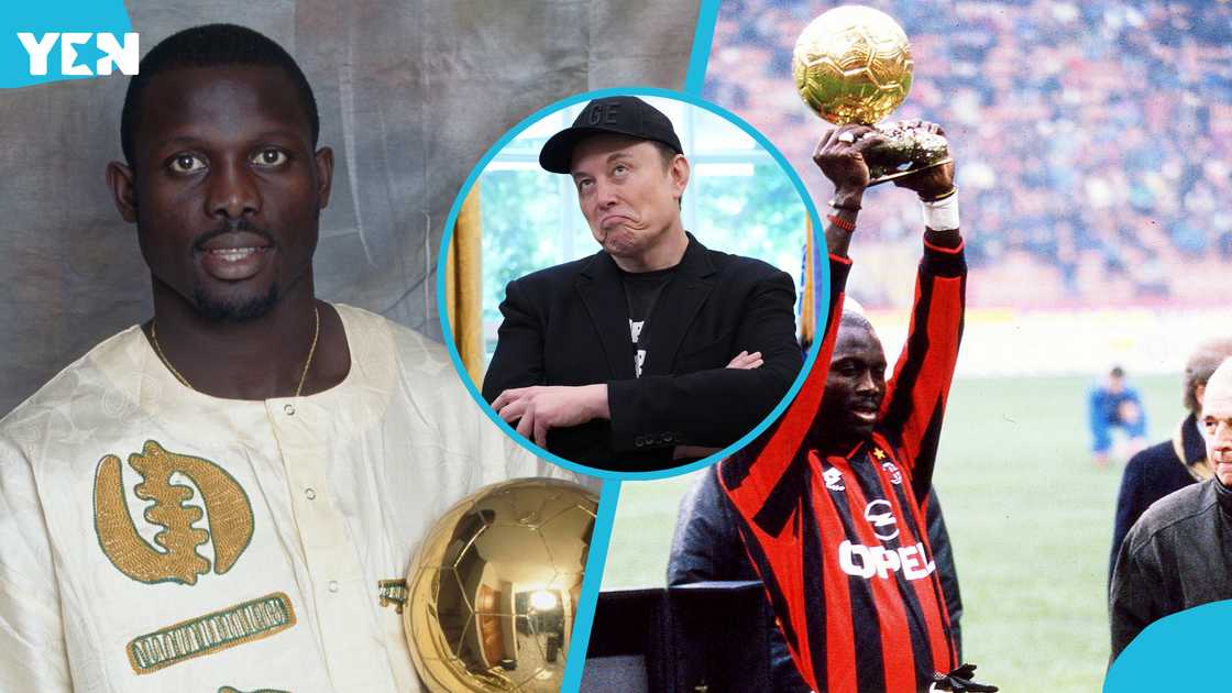 George Weah Ballon d’Or, George Weah Elon Musk, Weah rejects $1 billion offer, George Weah trophy not for sale, Elon Musk Ballon d’Or rumours, Weah African Ballon d’Or winner, George Weah FIFA World Player 1995, Weah responds to Elon Musk bid George Weah Ballon d’Or, George Weah Elon Musk, Weah rejects $1 billion offer, George Weah trophy not for sale, Elon Musk Ballon d’Or rumours, Weah African Ballon d’Or winner, George Weah FIFA World Player 1995, Weah responds to Elon Musk bid