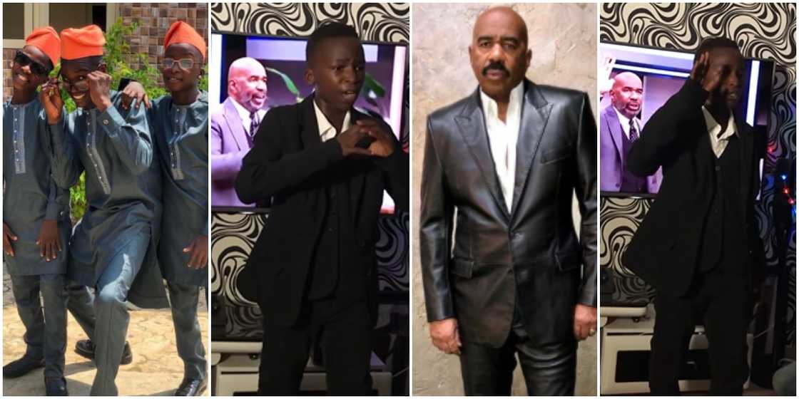 Ikorodu Bois recreate US TV host Steve Harvey's video, Nigerians react (video)