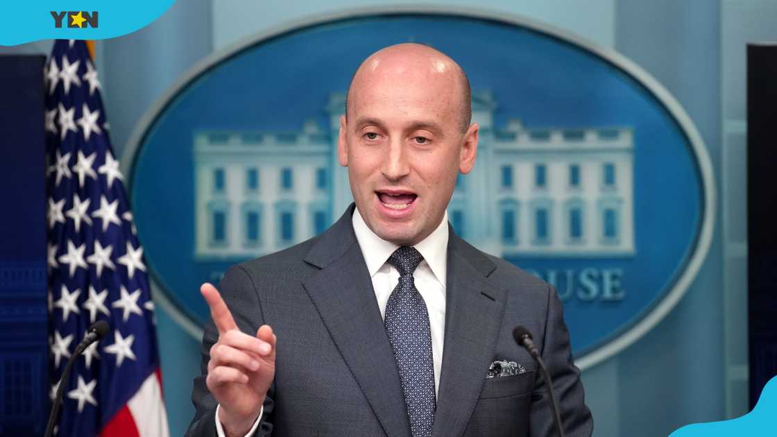 White House Deputy Chief of Staff Stephen Miller at the White House press briefing. White House Deputy Chief of Staff Stephen Miller at the White House press briefing.