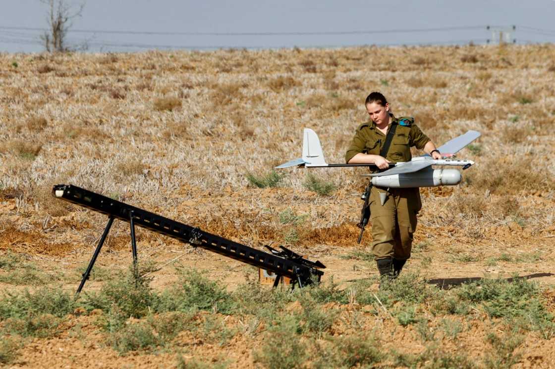 Each month, Israel uses drones above Gaza for 4,000 flying hours -- the equivalent of five of the unmanned aircraft permanently in the sky Each month, Israel uses drones above Gaza for 4,000 flying hours -- the equivalent of five of the unmanned aircraft permanently in the sky