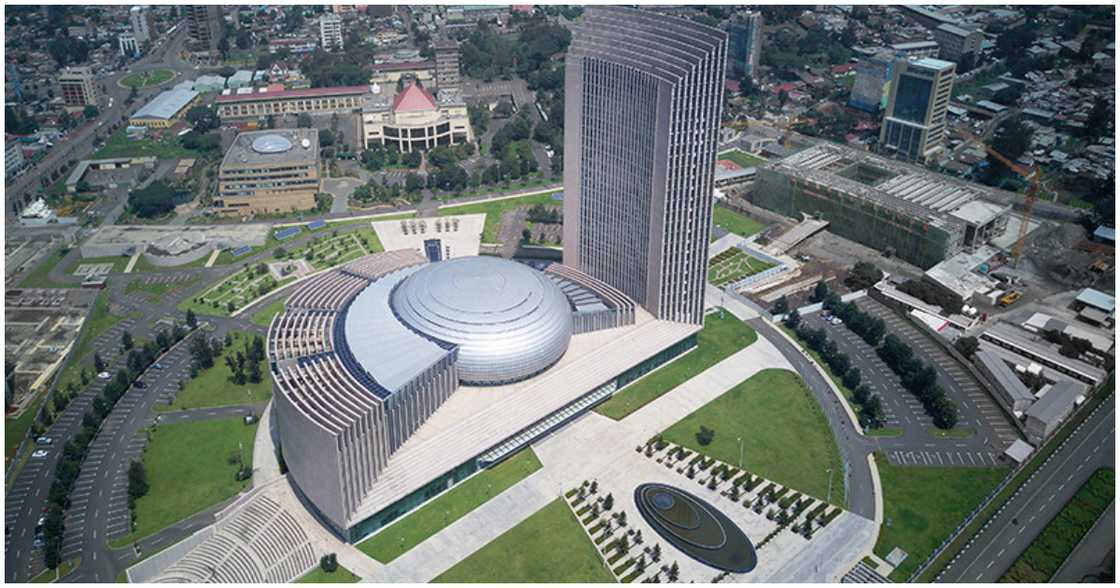 Aerial view of the AU Headquarters