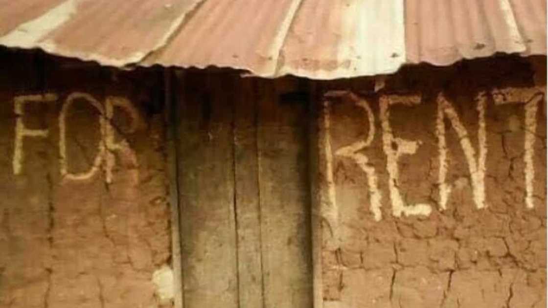 For Rent sign on mud dilapitated house causes massive stirs on Instagram For Rent sign on mud dilapitated house causes massive stirs on Instagram