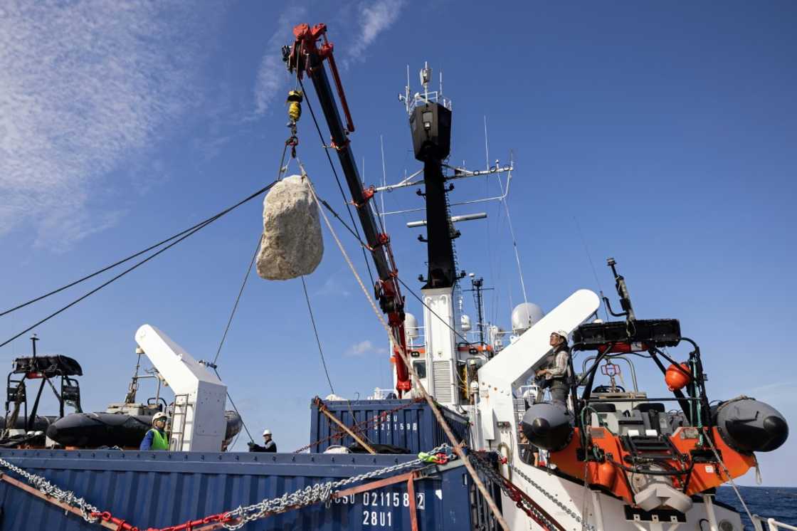 The boulders were dropped into the South West Deeps, a marine conservation zone off the coast of southwest England The boulders were dropped into the South West Deeps, a marine conservation zone off the coast of southwest England