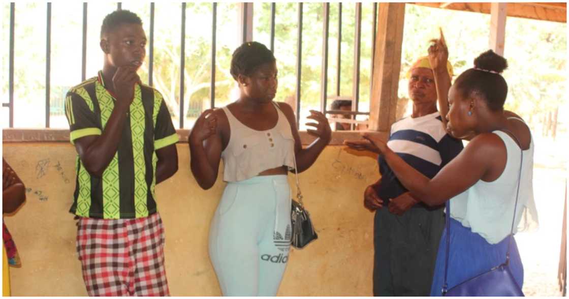 Residents of the village communicate with sign language