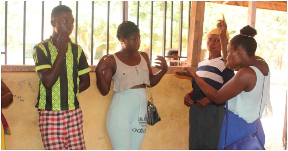 Residents of the village communicate with sign language Residents of the village communicate with sign language