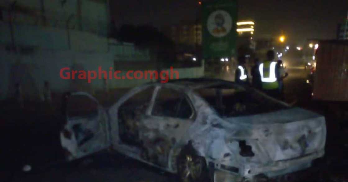 Spintex road accident: 3 burnt to death; 2 others in critical condition Spintex road accident: 3 burnt to death; 2 others in critical condition