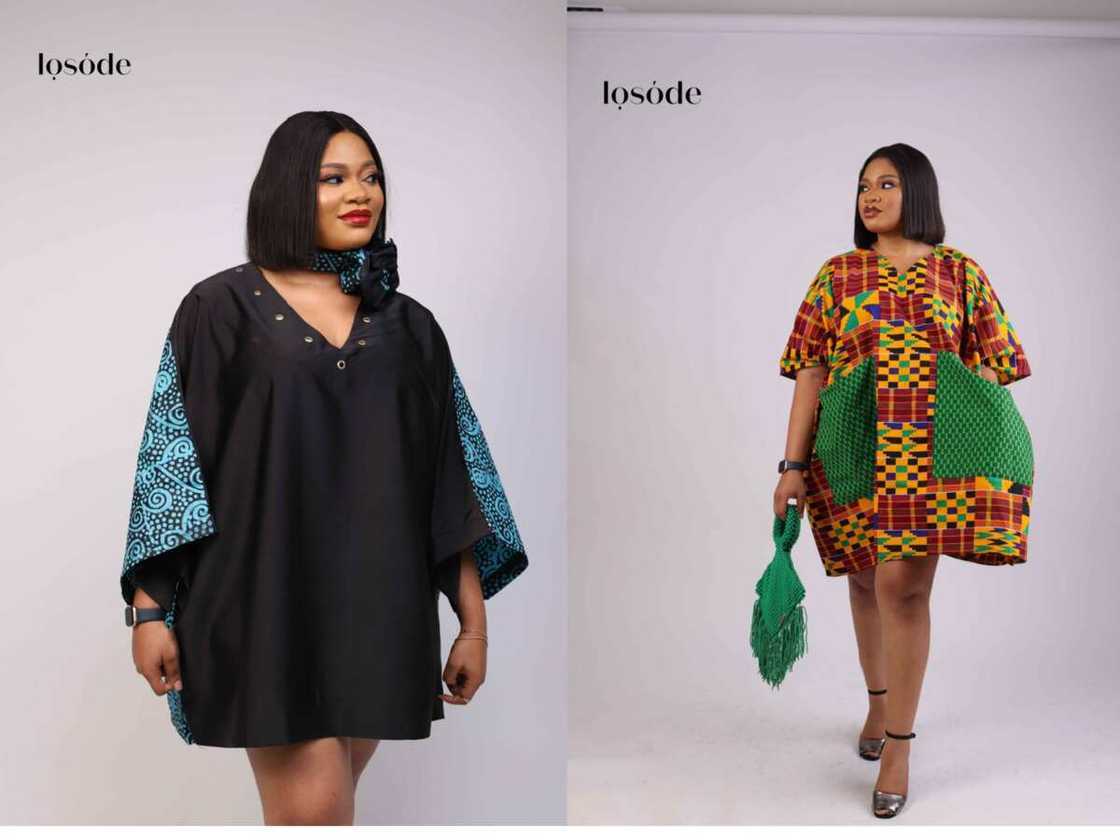 Simple Ankara short flare gowns Simple Ankara short flare gowns